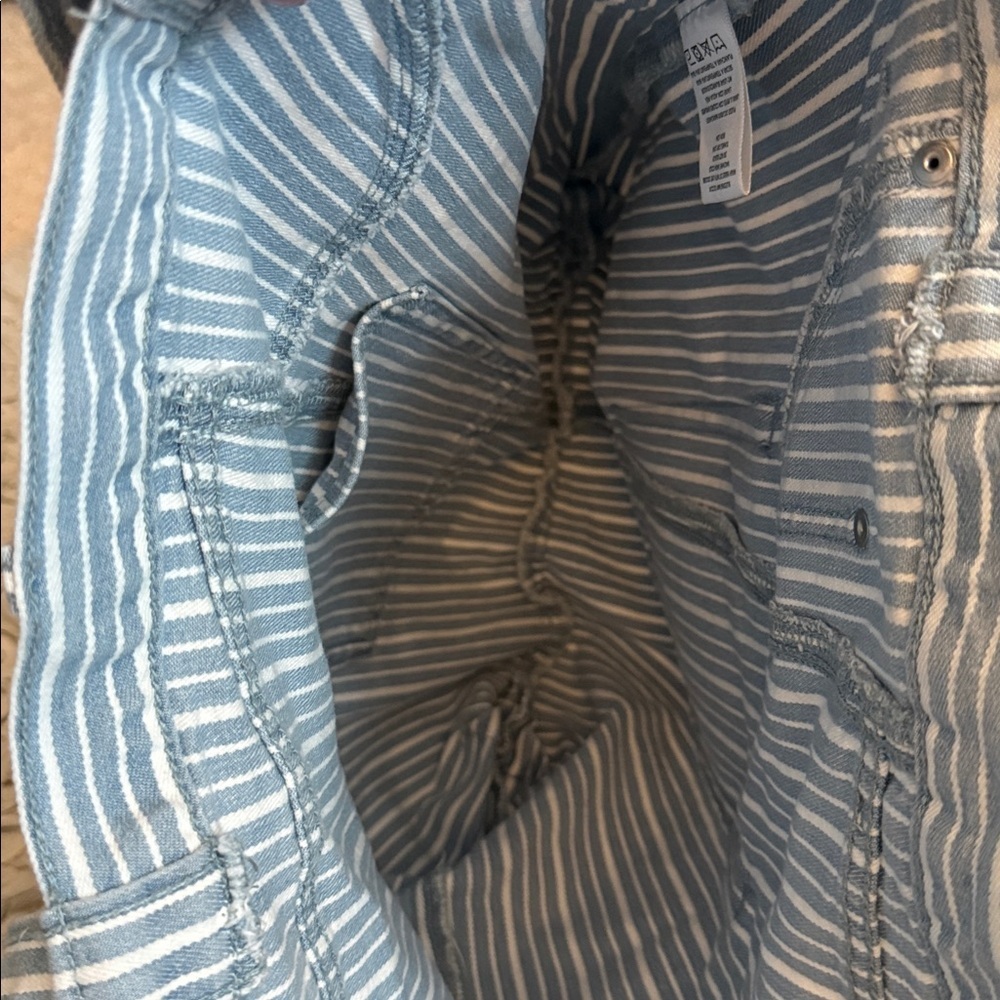 Cello Blue and White Striped Denim Tote - Picture 4 of 4